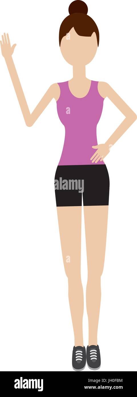 healthy woman doing exercise Stock Vector Image & Art - Alamy