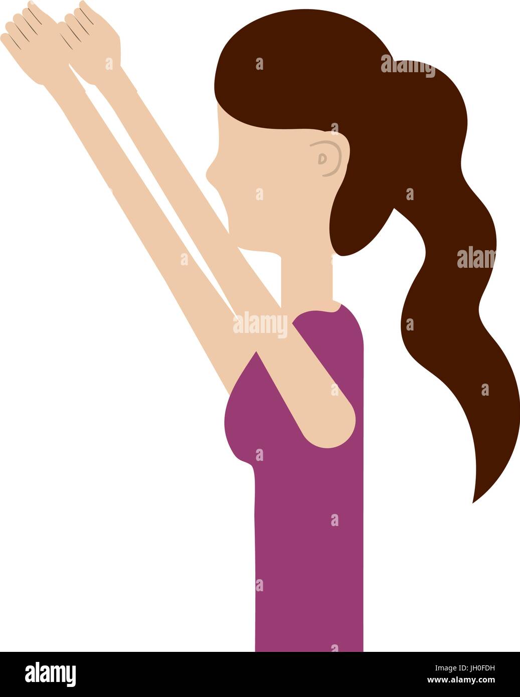 healthy woman doing exercise Stock Vector Image & Art - Alamy