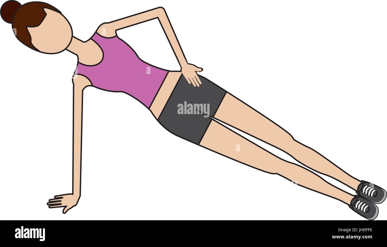 healthy woman doing exercise Stock Vector Image & Art - Alamy