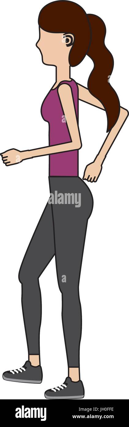 healthy woman doing exercise Stock Vector Image & Art - Alamy