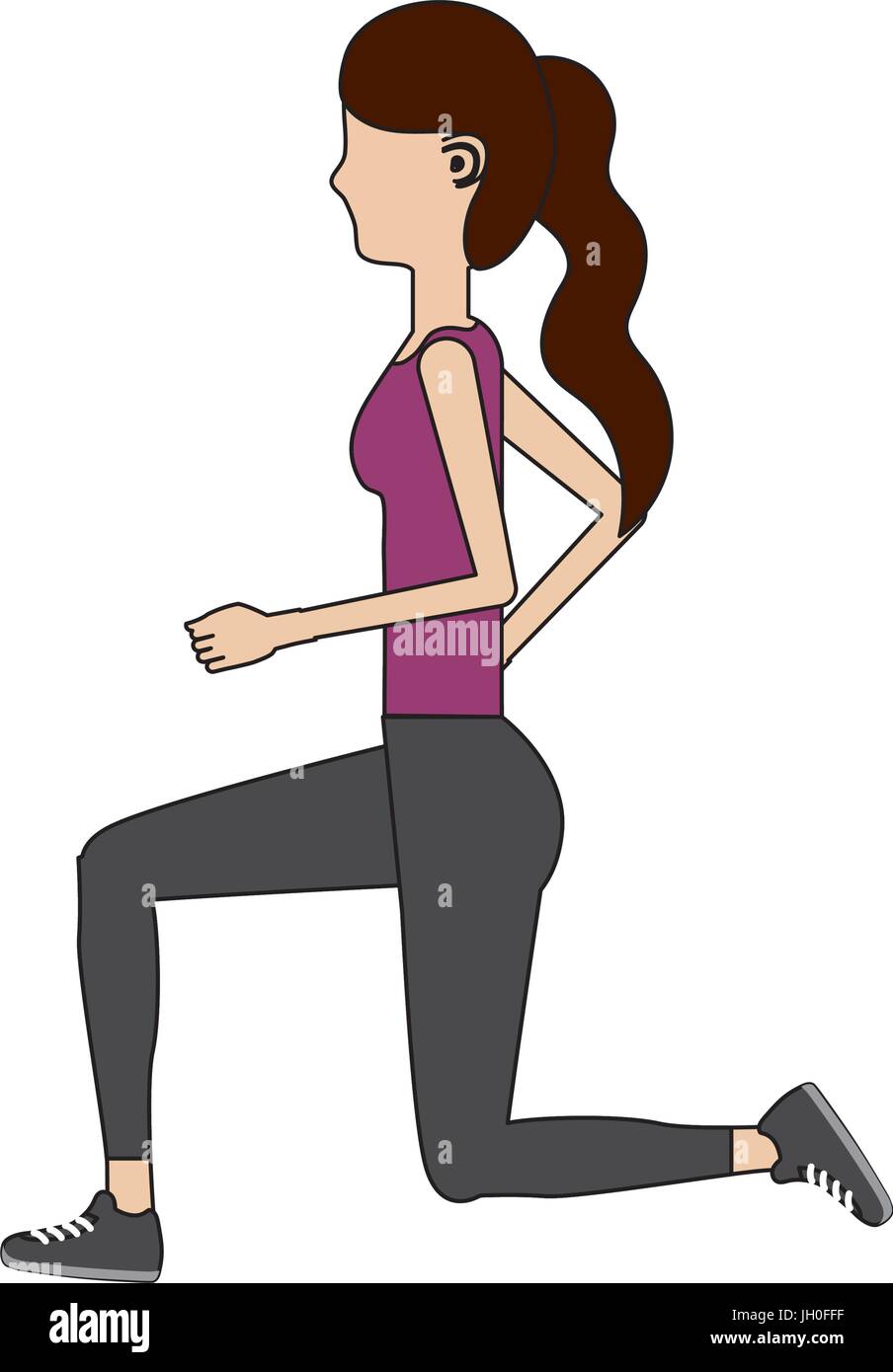healthy woman doing exercise Stock Vector Image & Art - Alamy