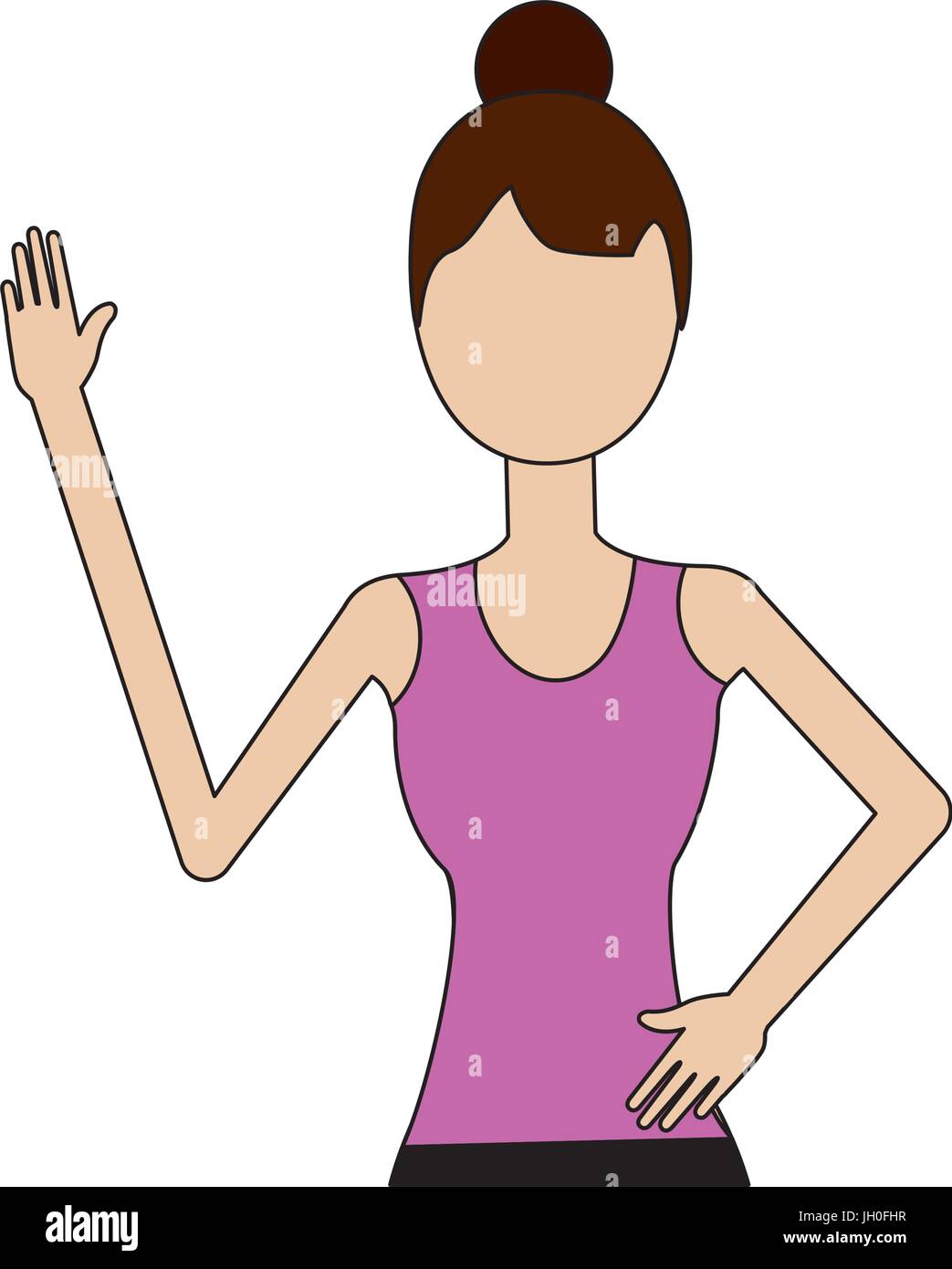 healthy woman doing exercise Stock Vector Image & Art - Alamy