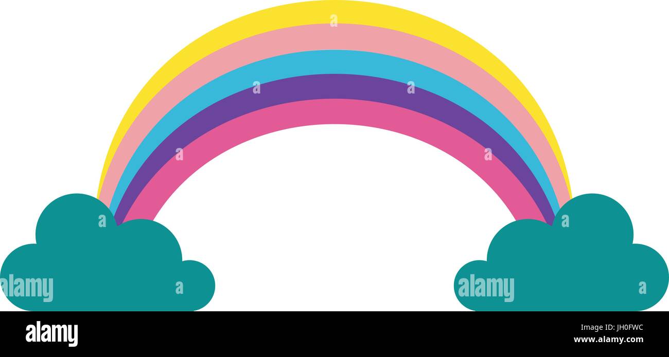 rainbow with clouds icon image Stock Vector Image & Art - Alamy