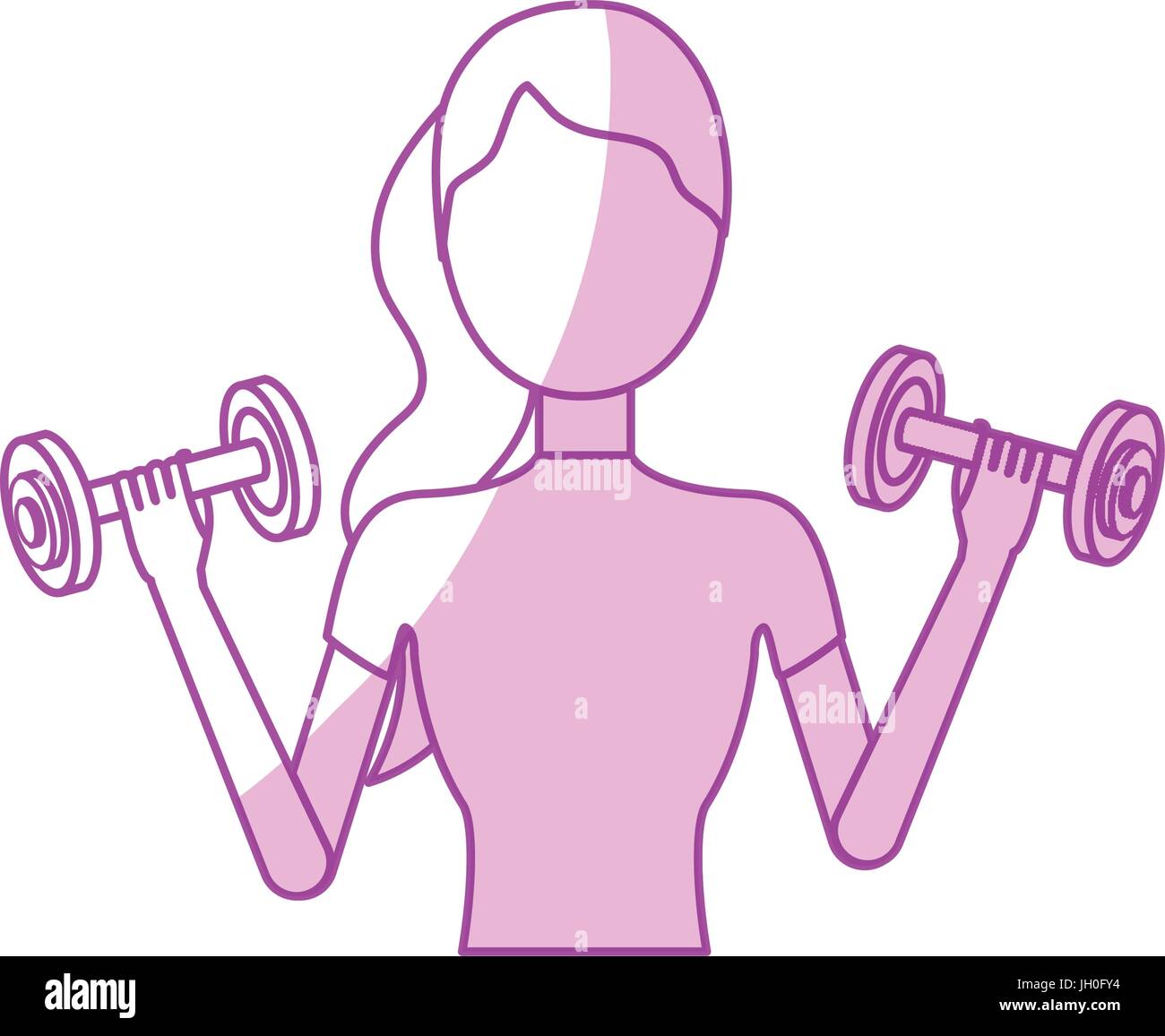 Silhouette Woman With Dumbbell To Do Exercise Stock Vector Image Art Silhouette woman with dumbbell to do exercise stock vector image art