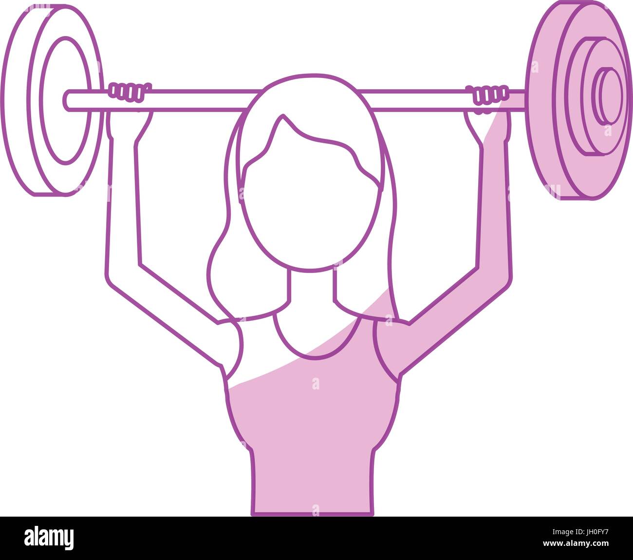 silhouette woman with dumbbell to do exercise Stock Vector Image & Art ...