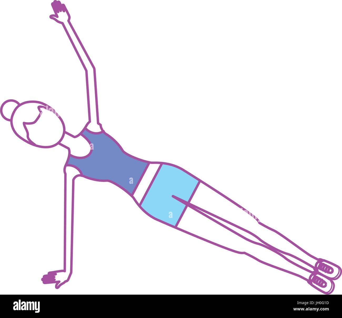 healthy woman doing exercise Stock Vector Image & Art - Alamy
