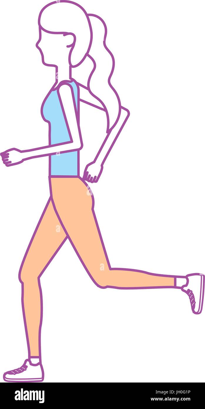 healthy woman doing exercise Stock Vector Image & Art - Alamy