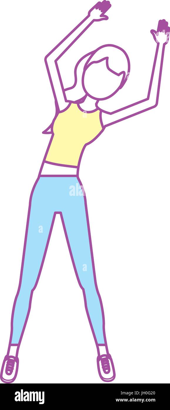 healthy woman doing exercise Stock Vector Image & Art - Alamy