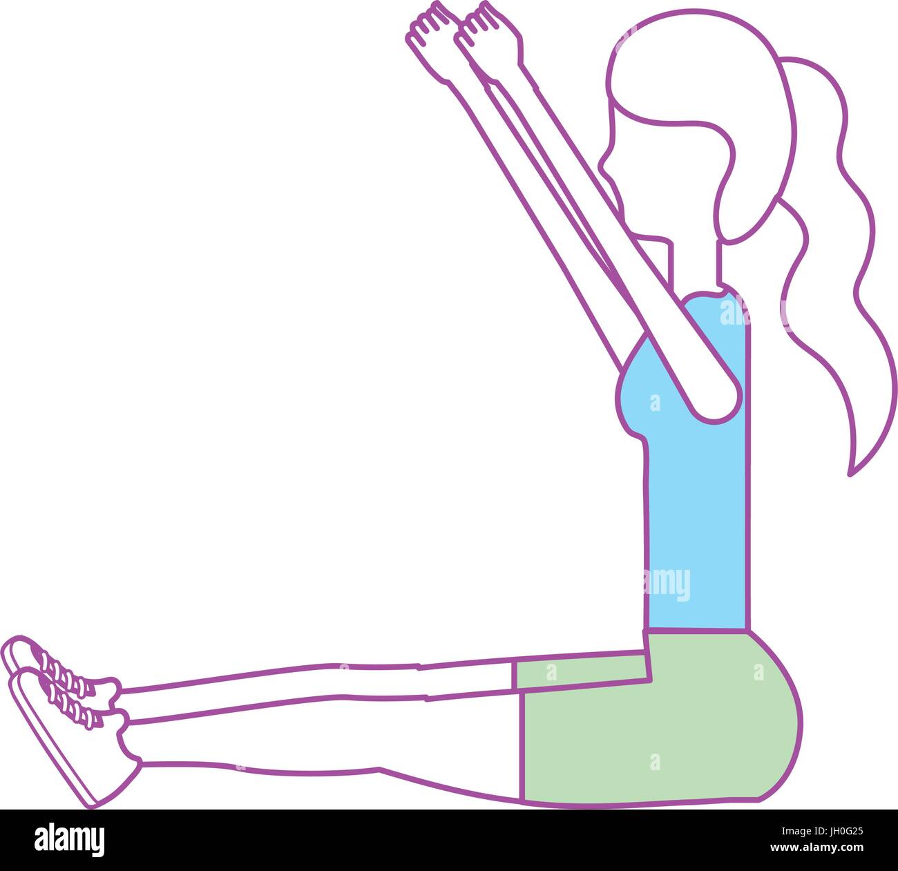 healthy woman doing exercise Stock Vector Image & Art - Alamy