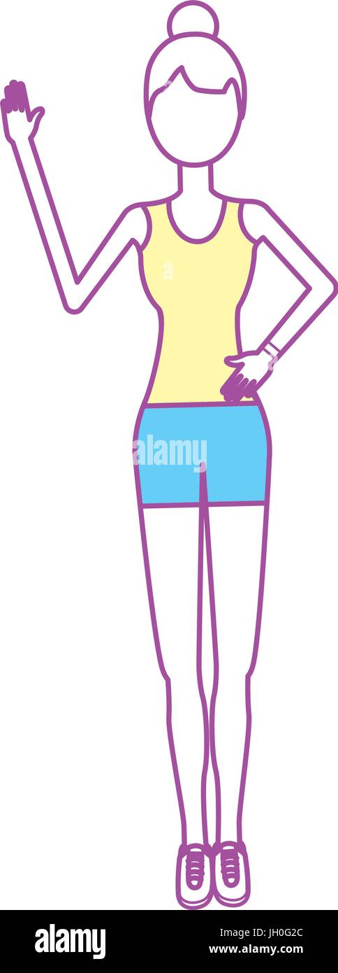 healthy woman doing exercise Stock Vector Image & Art - Alamy