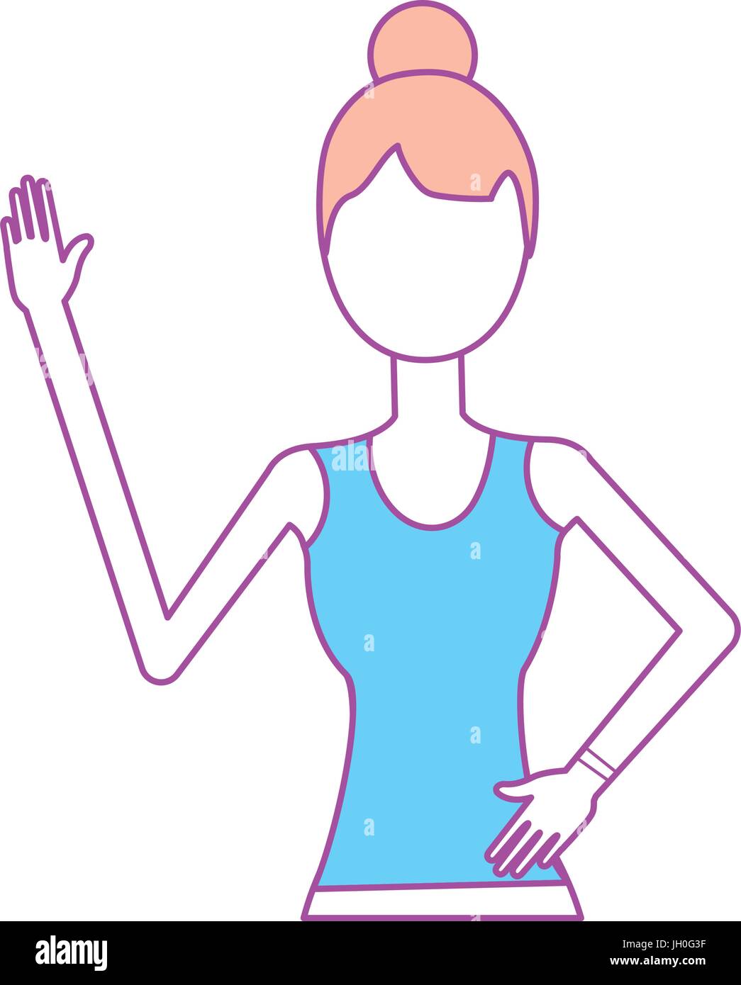 healthy woman doing exercise Stock Vector Image & Art - Alamy