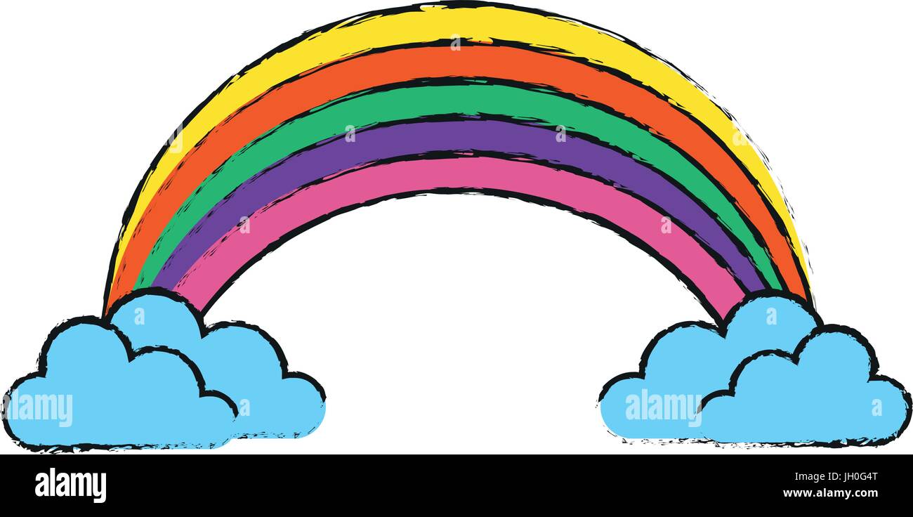 rainbow with clouds icon image Stock Vector Image & Art - Alamy