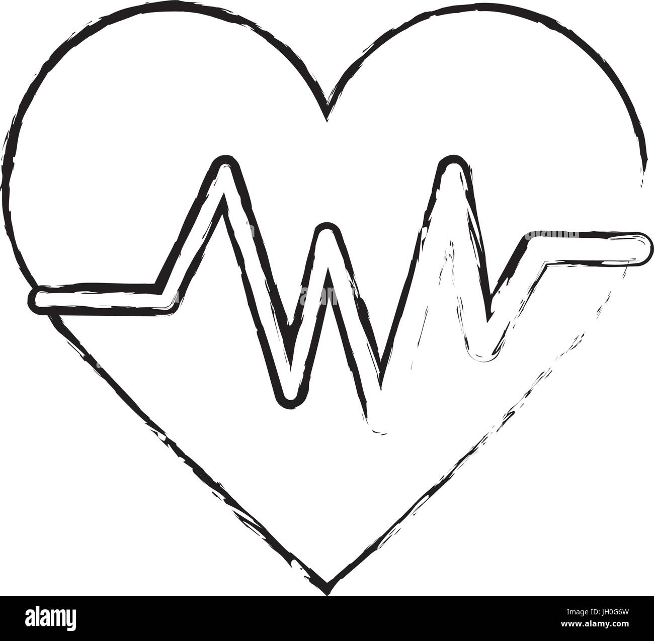 figure heartbeat element to know cardiac rhythm Stock Vector Image ...