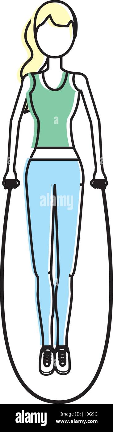 Jumping Exercise Graphics woman jumping to do exercise Stock Vector Image & Art - Alamy