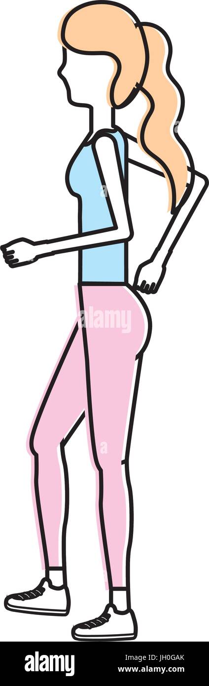 healthy woman doing exercise Stock Vector Image & Art - Alamy