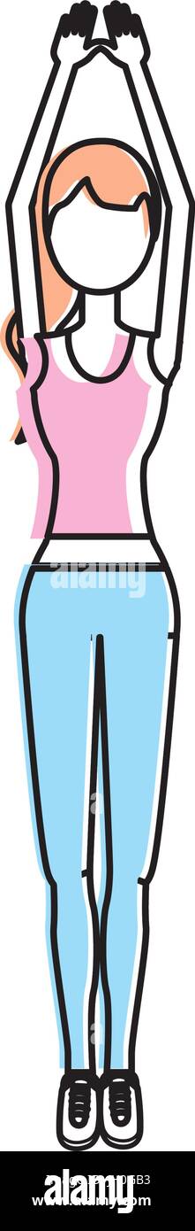 healthy woman doing exercise Stock Vector Image & Art - Alamy