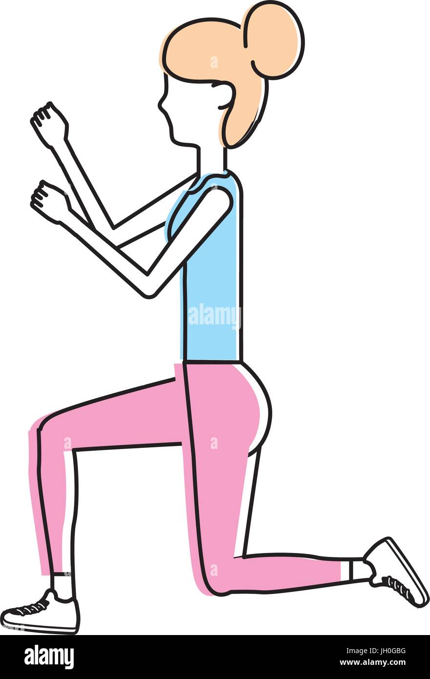 healthy woman doing exercise Stock Vector Image & Art - Alamy