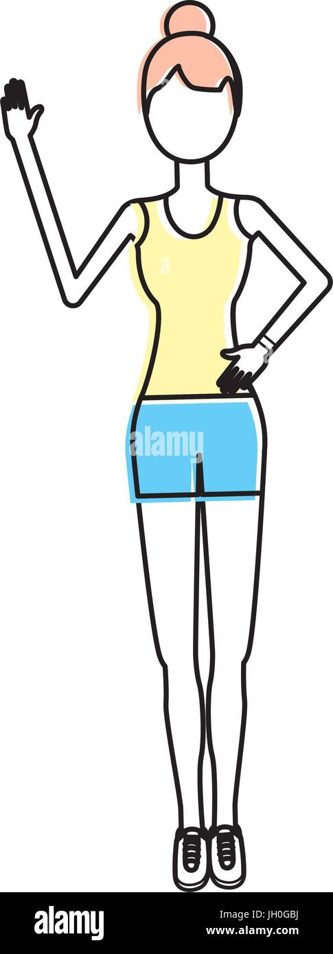 healthy woman doing exercise Stock Vector Image & Art - Alamy