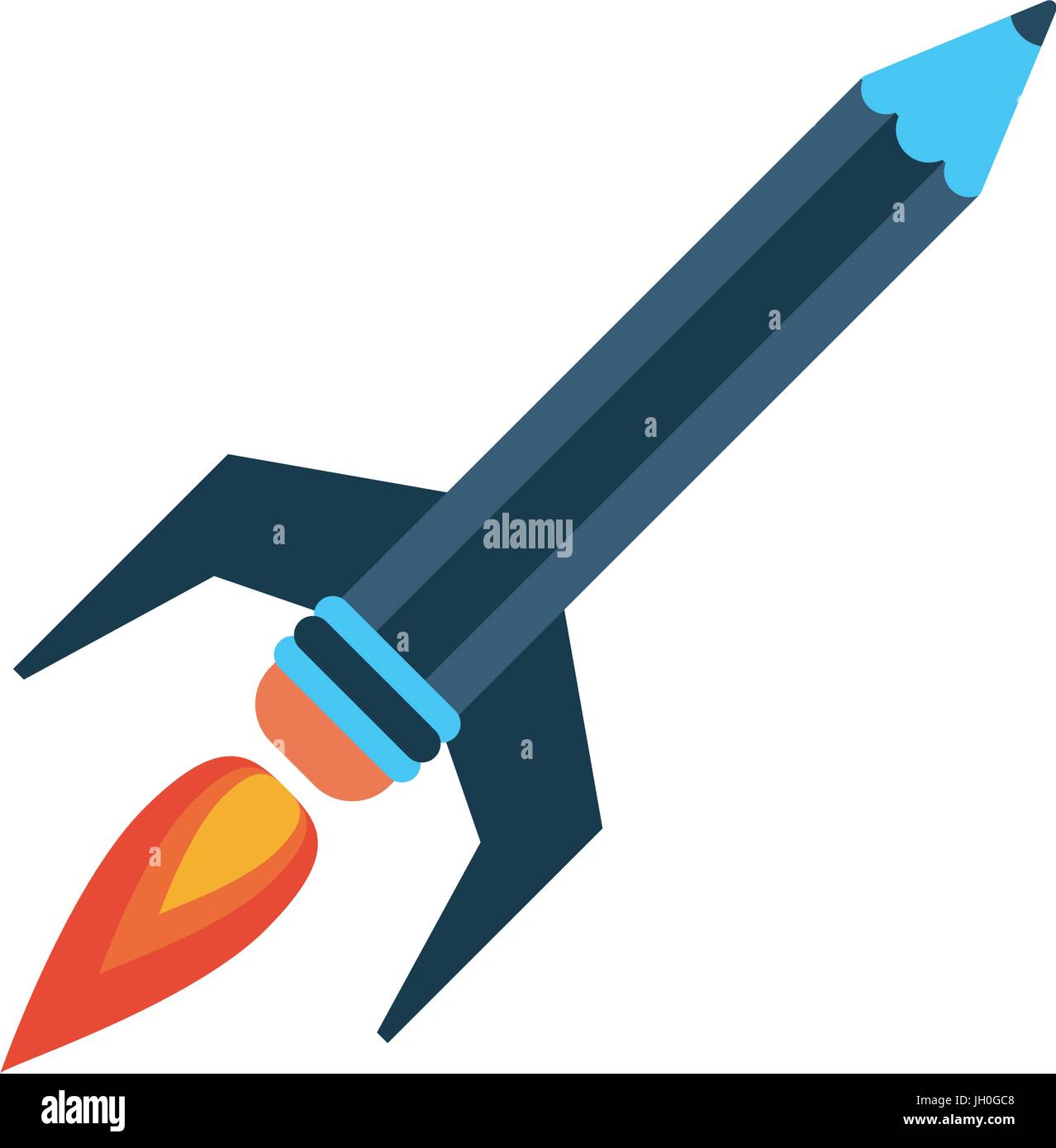 flying rocket icon image Stock Vector Image & Art - Alamy