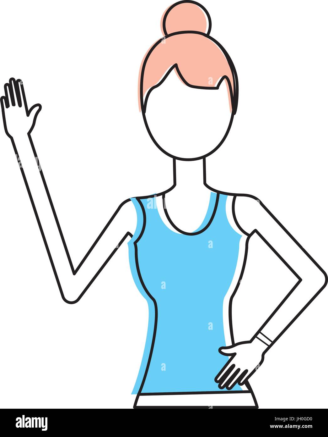 healthy woman doing exercise Stock Vector Image & Art - Alamy