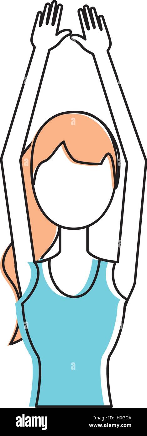 healthy woman doing exercise Stock Vector Image & Art - Alamy
