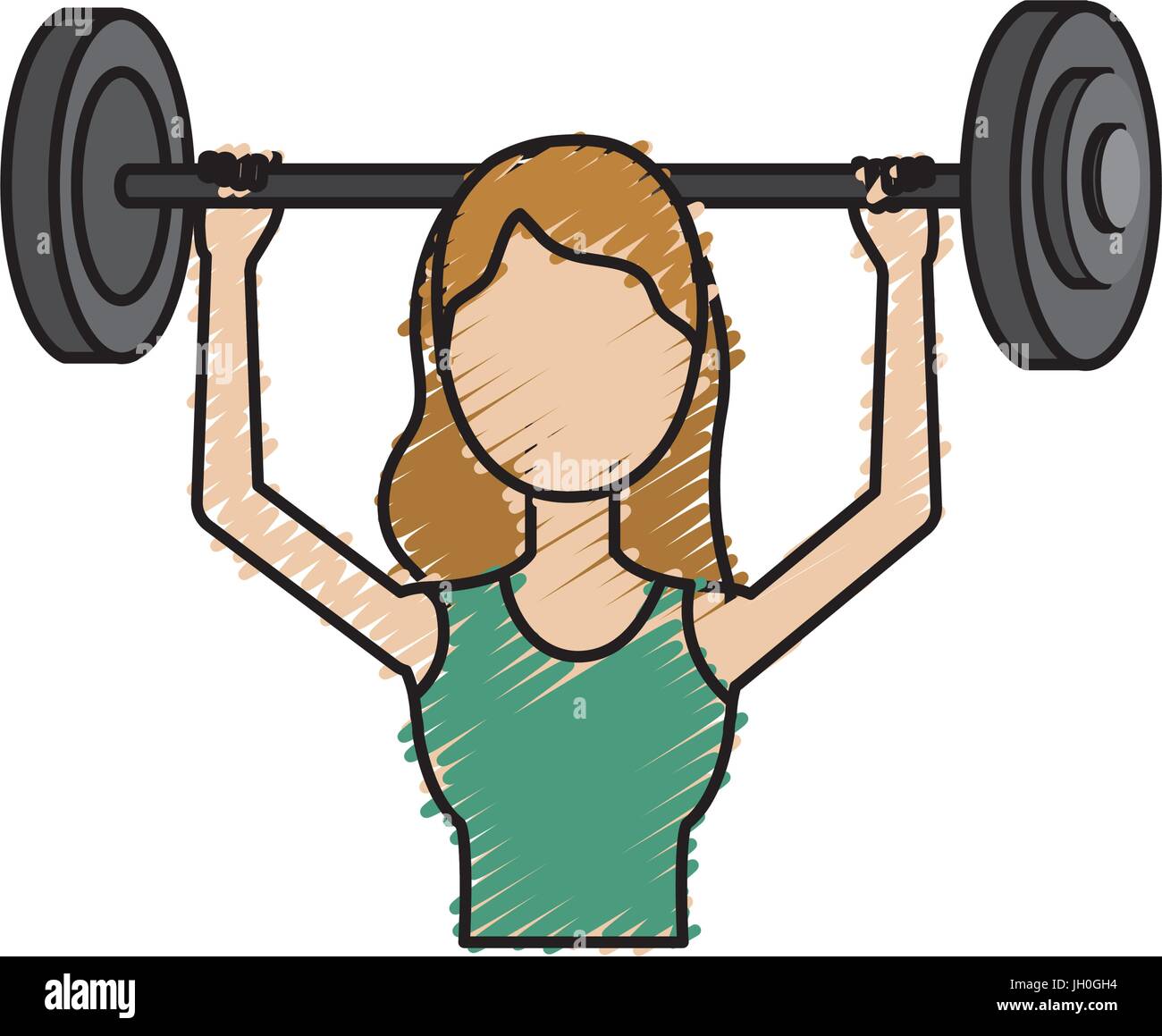 woman with dumbbell to do exercise Stock Vector Image & Art - Alamy