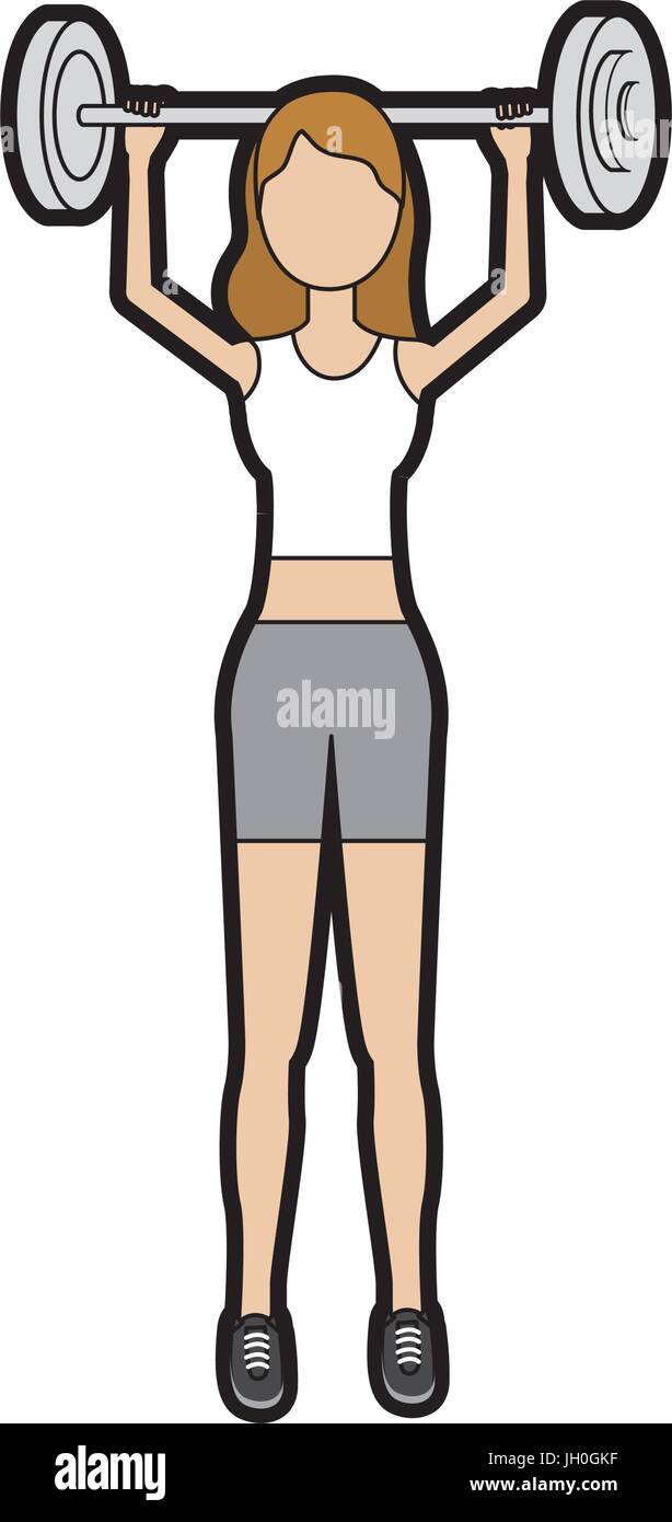 woman with dumbbell to do exercise Stock Vector Image & Art - Alamy