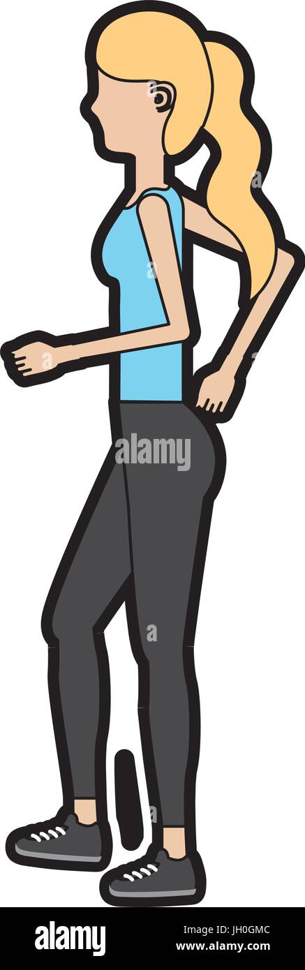 healthy woman doing exercise Stock Vector Image & Art - Alamy