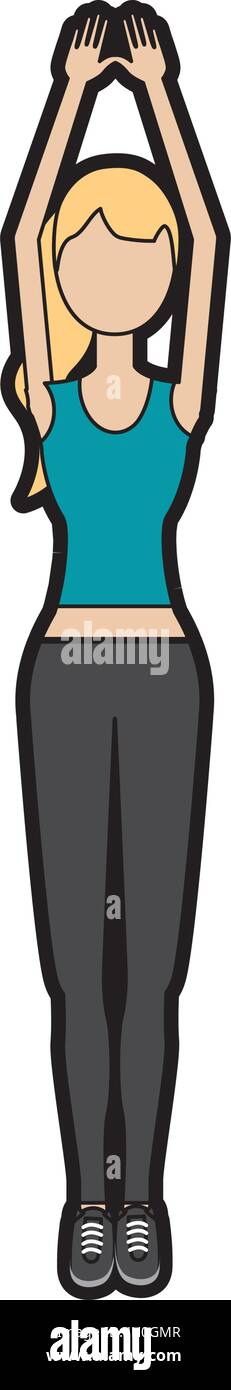 healthy woman doing exercise Stock Vector Image & Art - Alamy