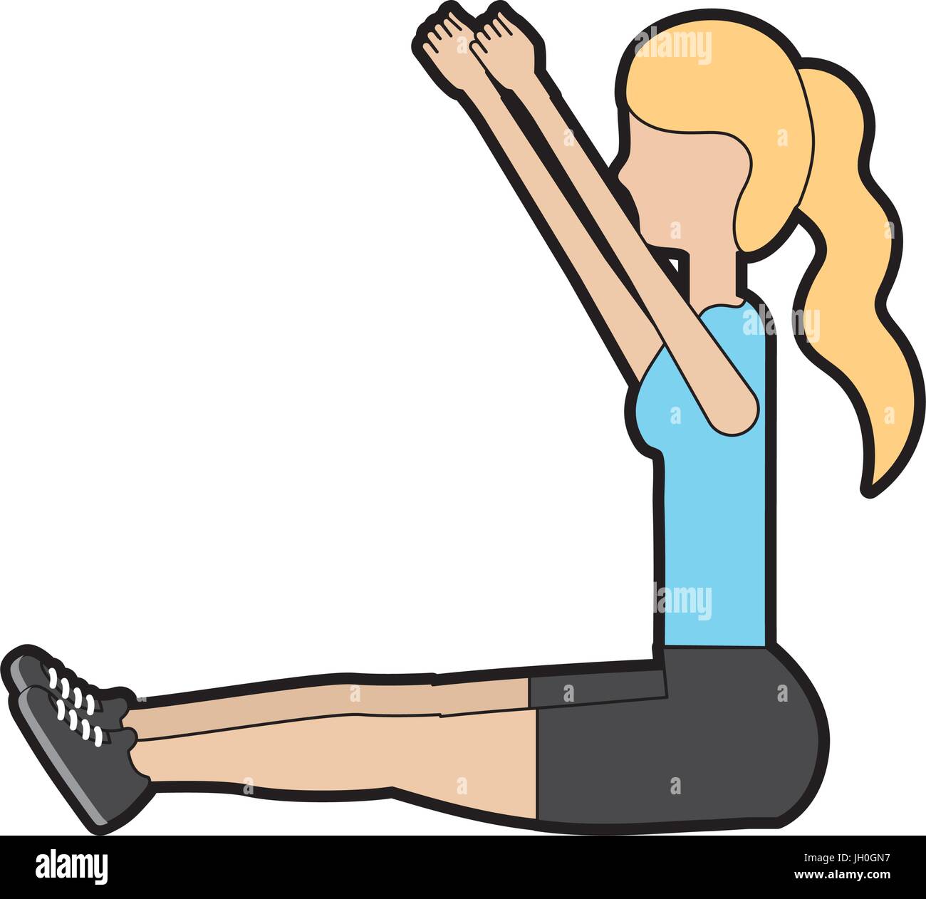healthy woman doing exercise Stock Vector Image & Art - Alamy