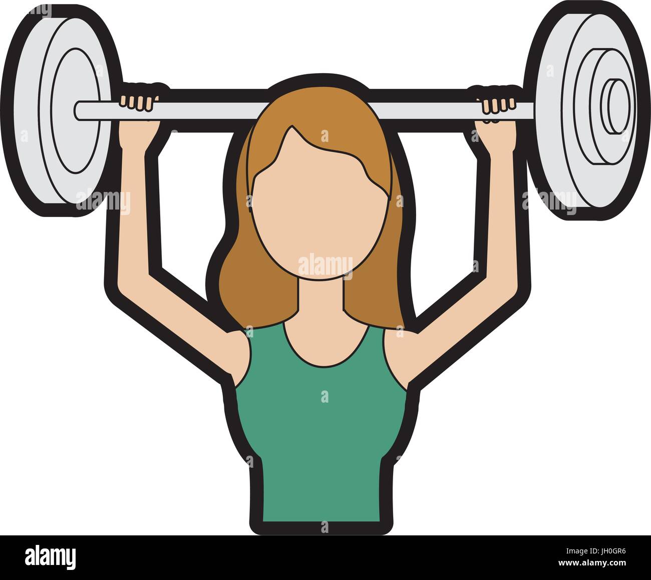 woman with dumbbell to do exercise Stock Vector Image & Art - Alamy