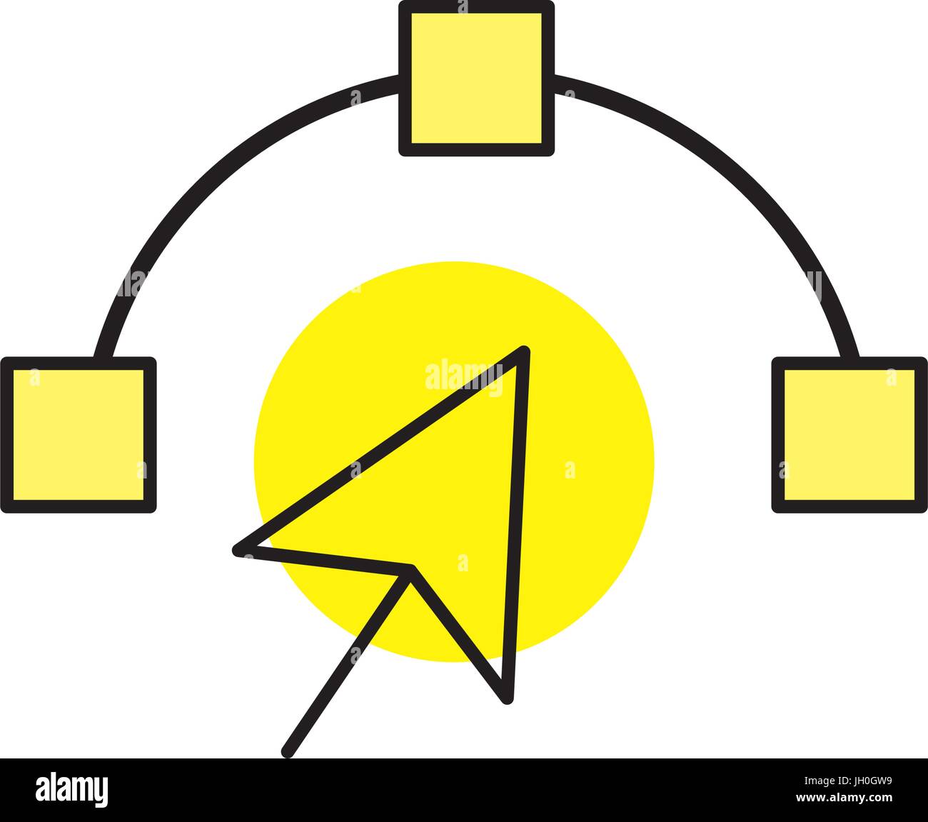 arrow cursor with nodes design image Stock Vector Image & Art - Alamy