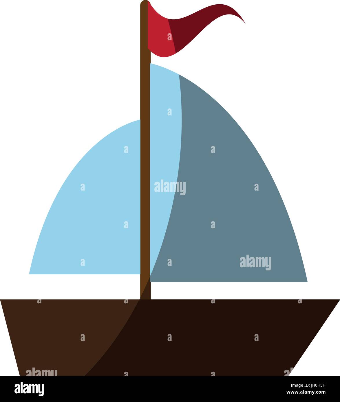 sailboat with flag icon image Stock Vector Image & Art - Alamy