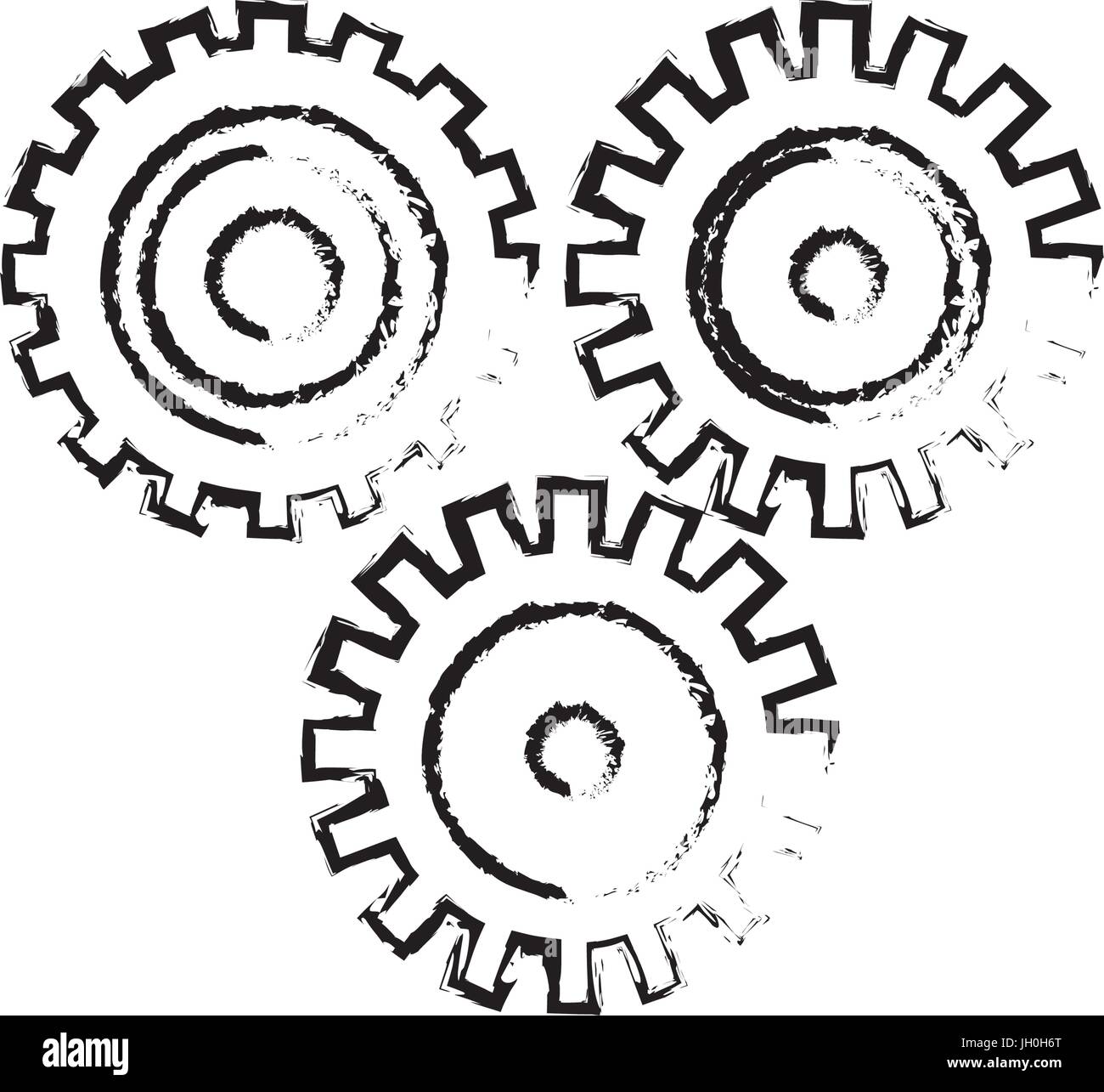 figure industry gears to process engineering Stock Vector Image & Art ...