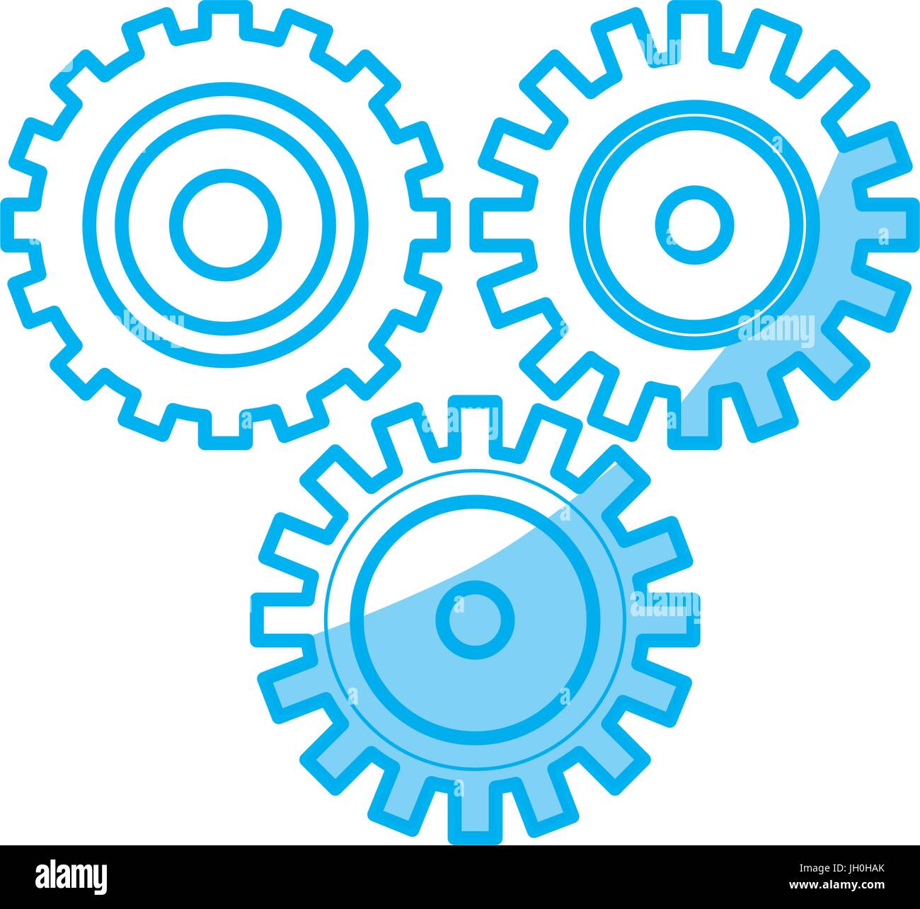 silhouette industry gears to process engineering Stock Vector Image ...