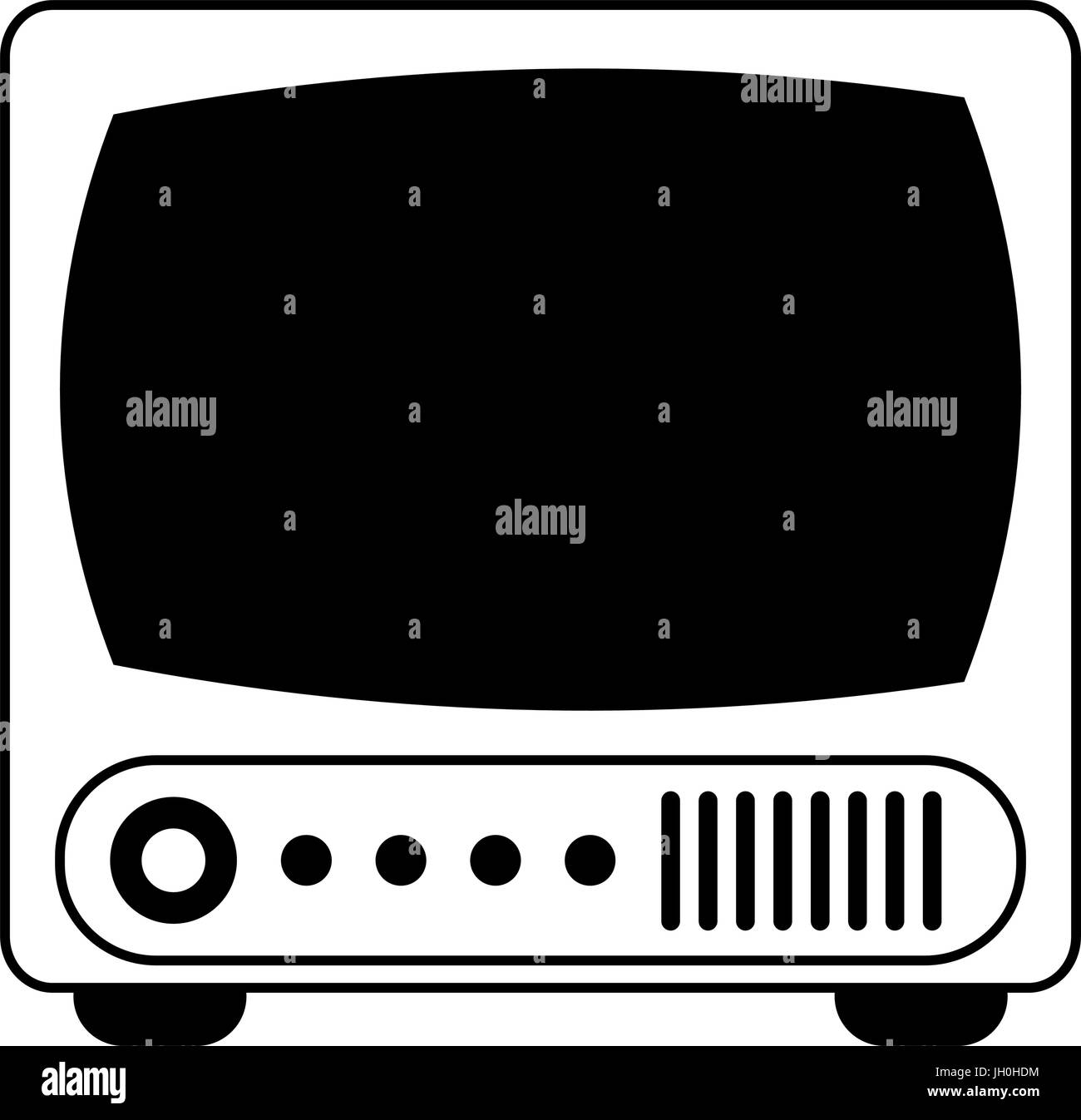 vintage tv icon image  Stock Vector