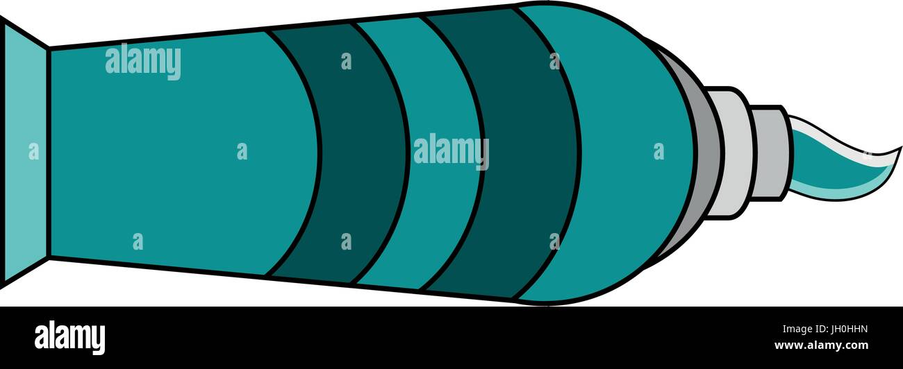 Tube with toothpaste coming out Stock Vector Images - Alamy