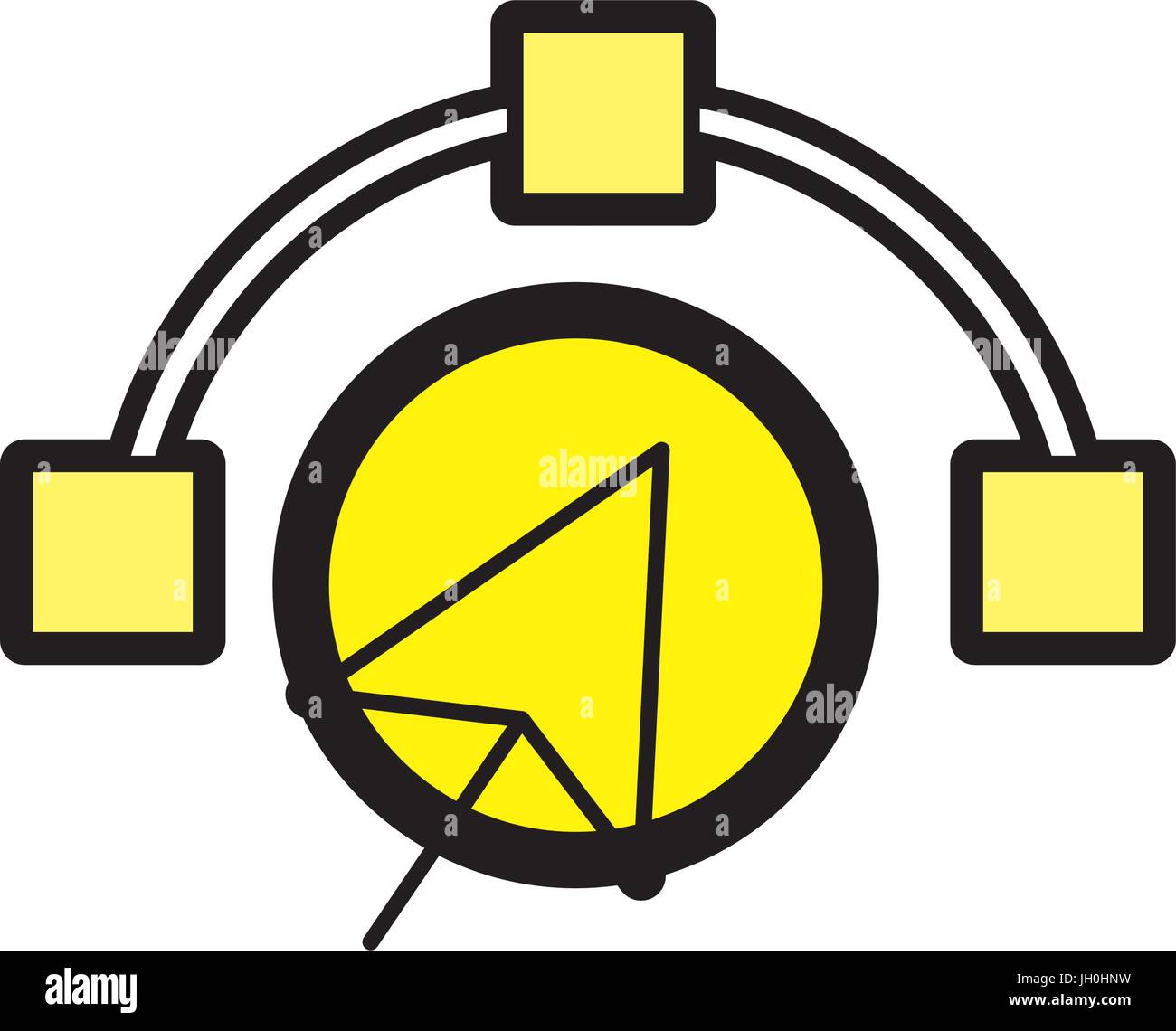 arrow cursor with nodes design image Stock Vector Image & Art - Alamy