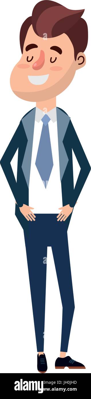 happy groom with hairstyle and elegant suit Stock Vector Image & Art ...