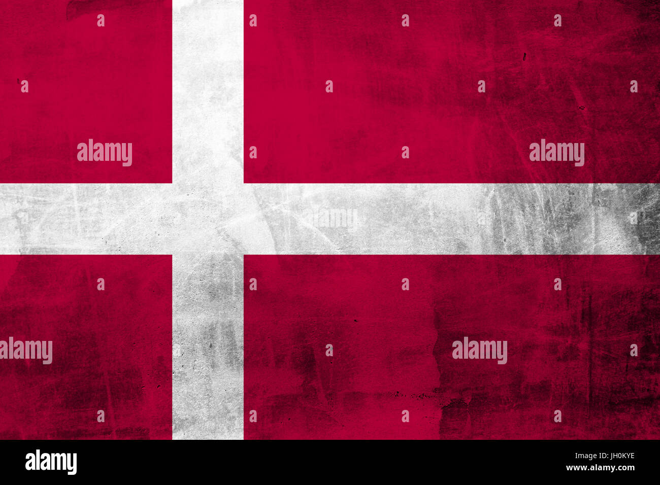Grunge Danish flag on concrete wall Stock Photo - Alamy