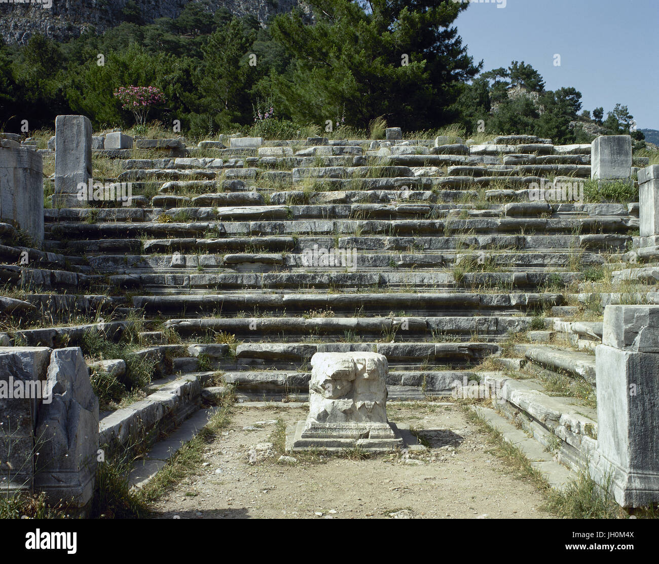 Turkey. Priene. Ancient Greek city of Ionia. Bouleuterion (senate house