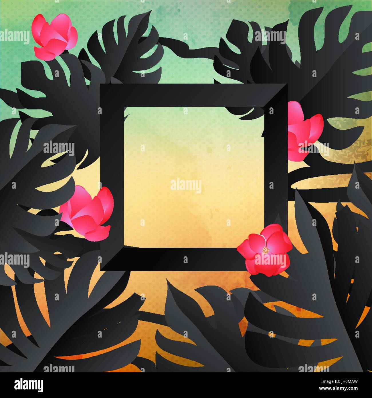 Vector floral tropical pattern background Stock Vector Image & Art - Alamy