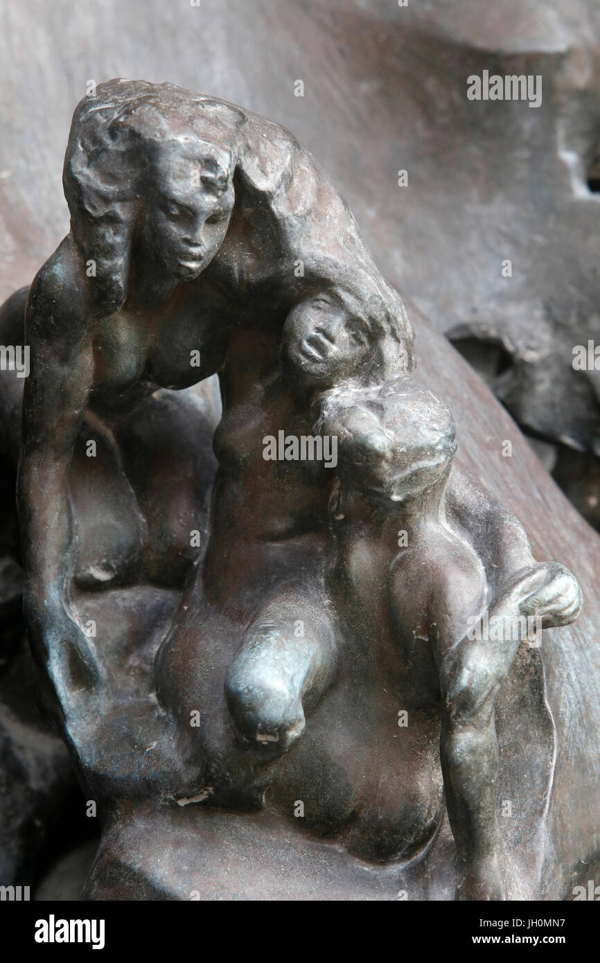 Rodin museum, Paris. The Gates of Hell. About 1890. Detail. France. Stock Photo