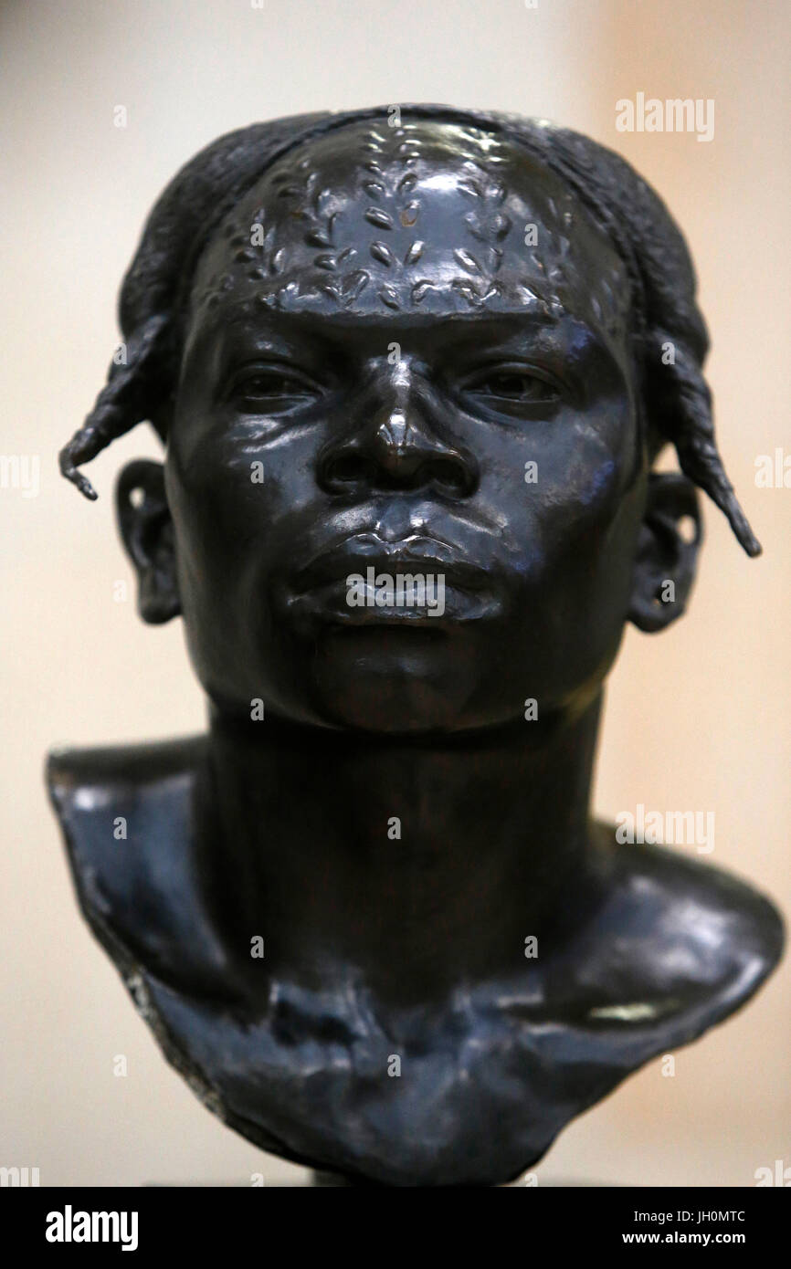 Orsay museum. Herbert Ward. Aruimi native (from the Stanley expedition). Bronze. 1901-1902. Paris. France. Stock Photo