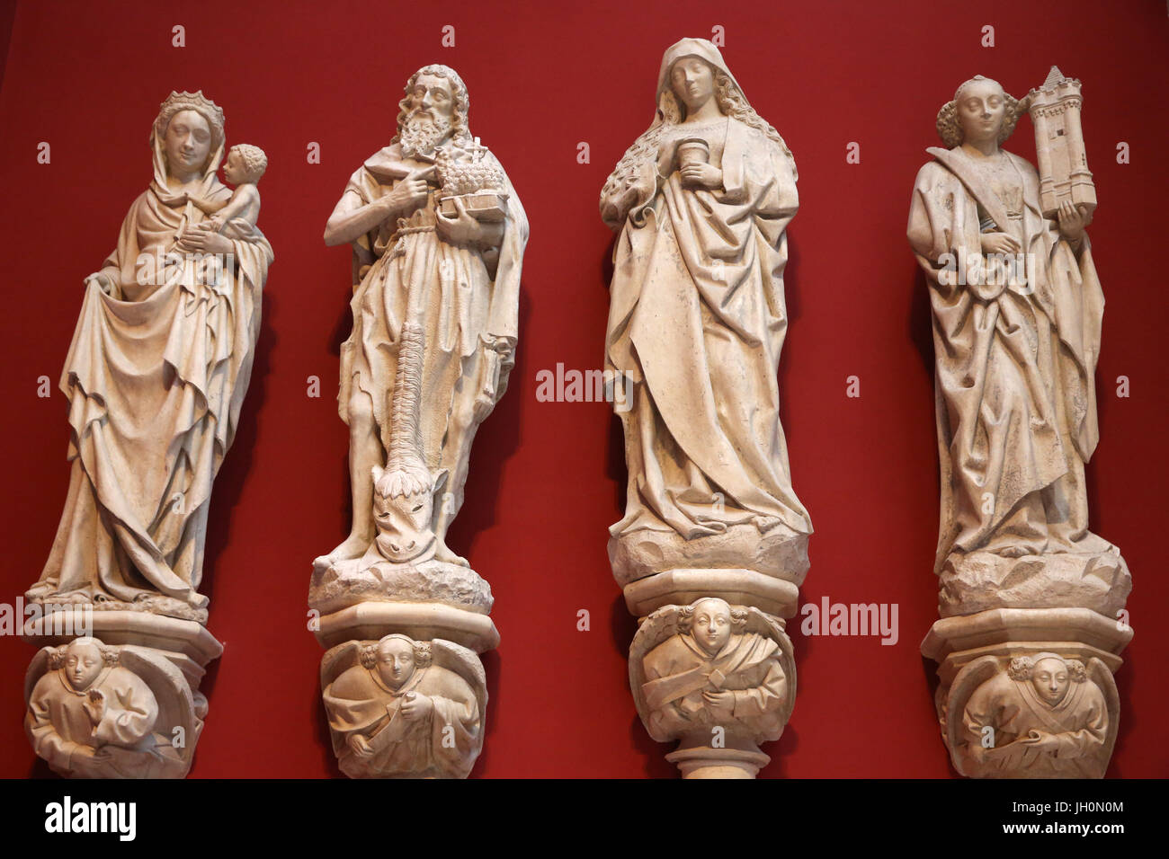 CitŽ de l'architecture et du patrimoine (Museum of architecture & heritage), Paris. Copies of the statues of the Chateaudun Sainte-Chapelle. France. Stock Photo