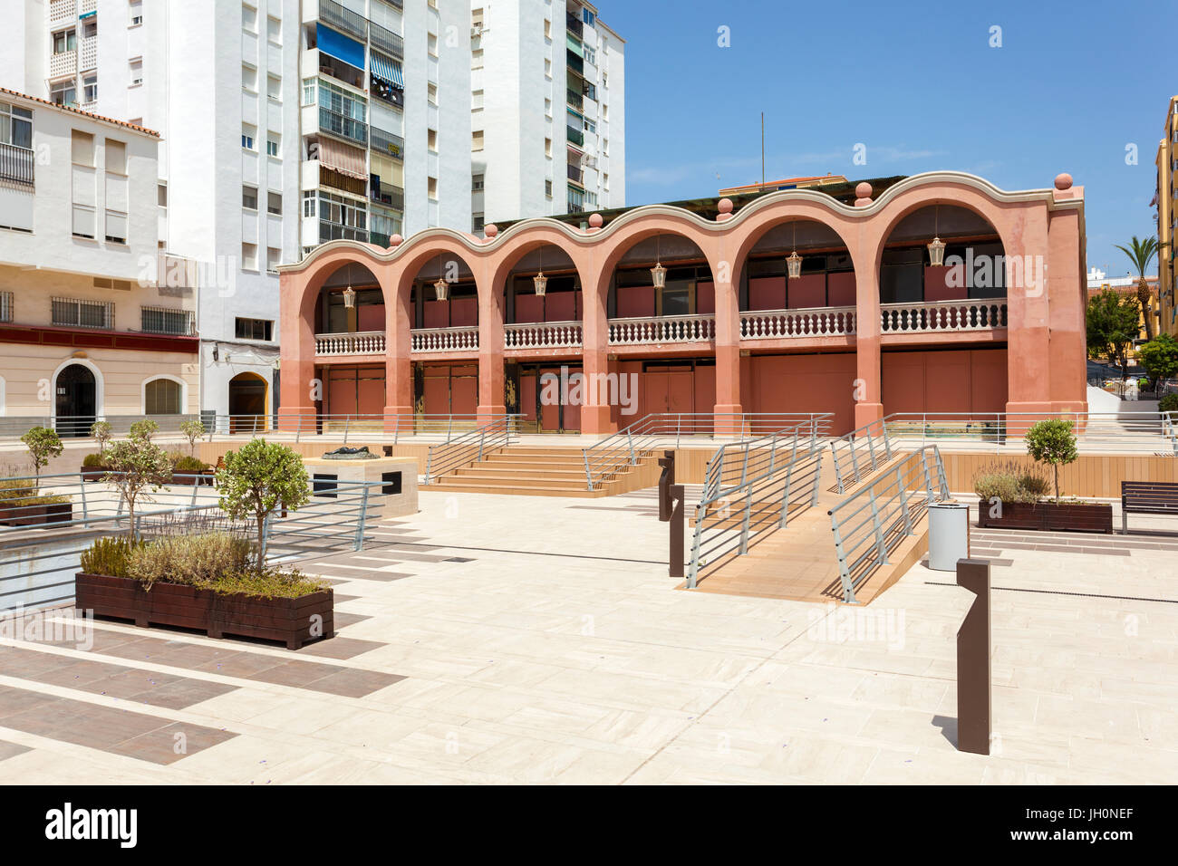 Market square in the city of San Pedro de Alcantara. Malaga Province