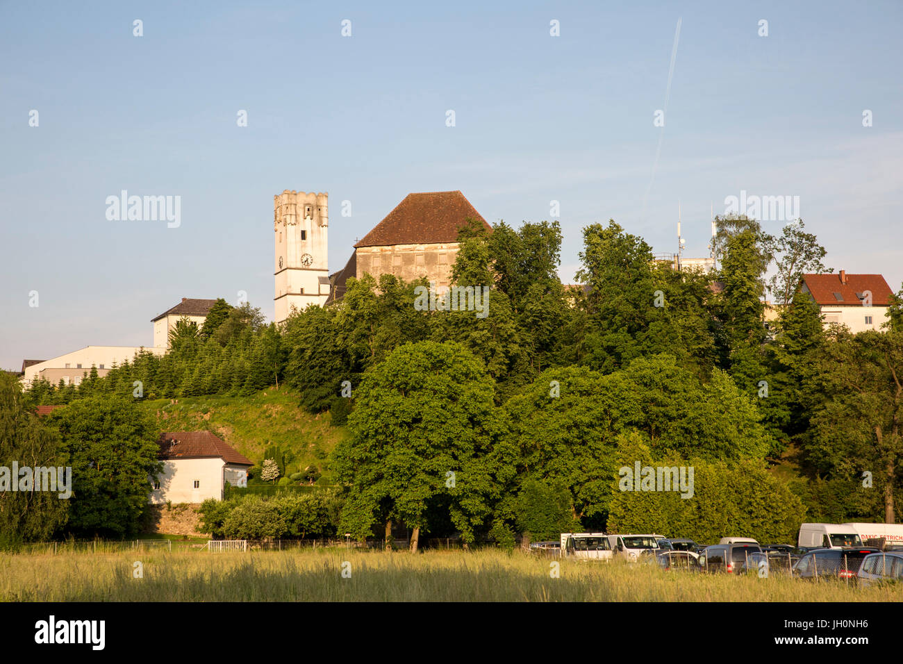Pfarrkirche Arbing, Schlossberg, Perg, Mühlviertel, Oberösterreich, Österreich, Schloss, Arbing Stock Photo