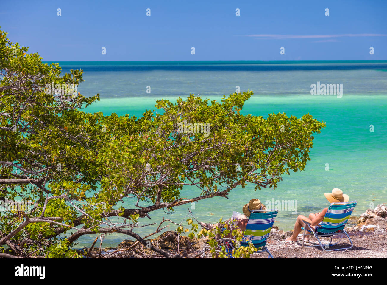 Clear clean water at Sandspur Beach at Bahia Honda State Park on Big