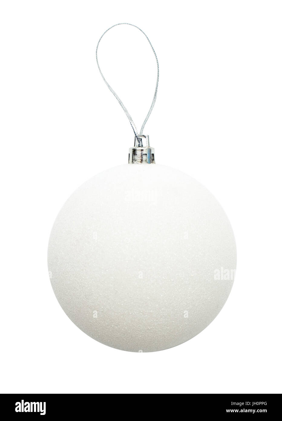 White christmas ball (sphere) isolated Stock Photo Alamy