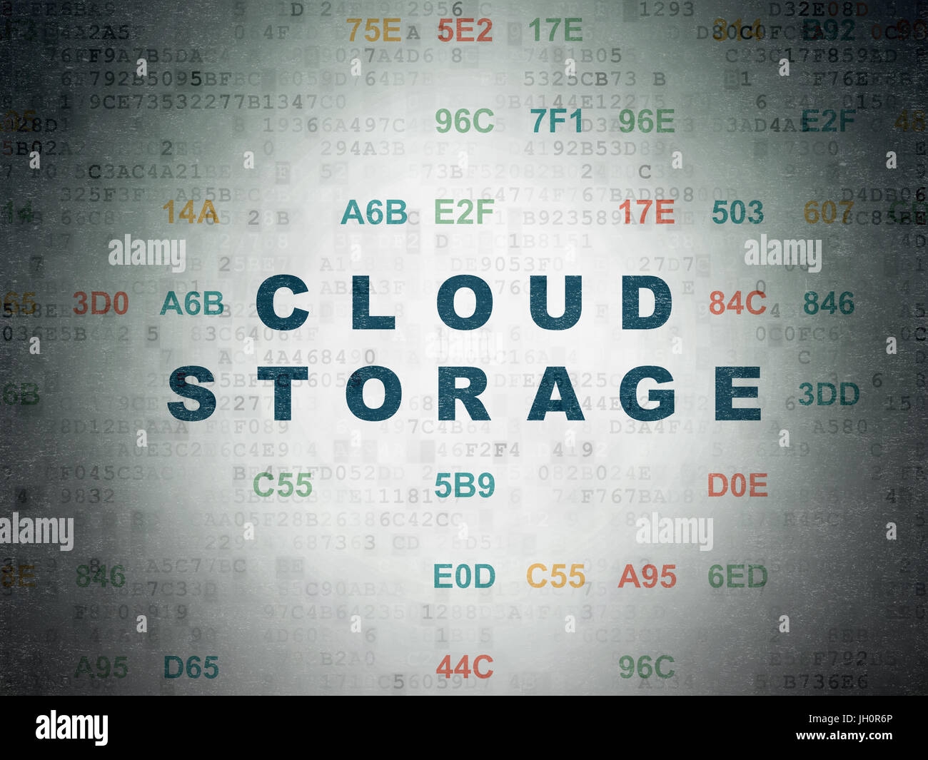 Security concept: Cloud Storage on Digital Data Paper background Stock ...